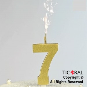 VELA BENGALA ORO NUMERO 7 X 1